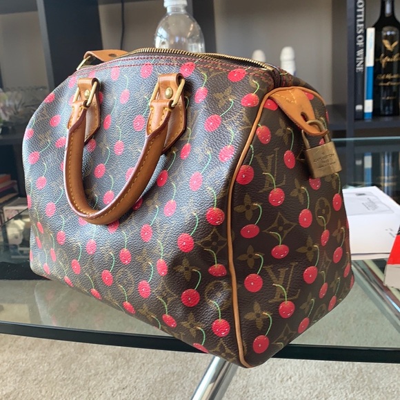 LOUIS VUITTON π Speedy 25 Monogram Cerises Cherry π - Picture 6 of 17